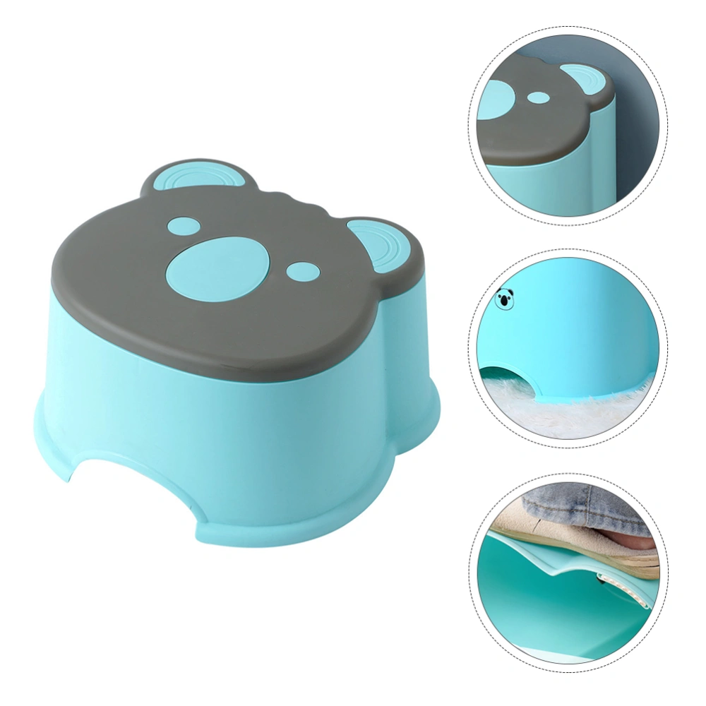 1Pc Cartoon Lovely Footstool Creative Non-skid Stool Small Low Stool Blue