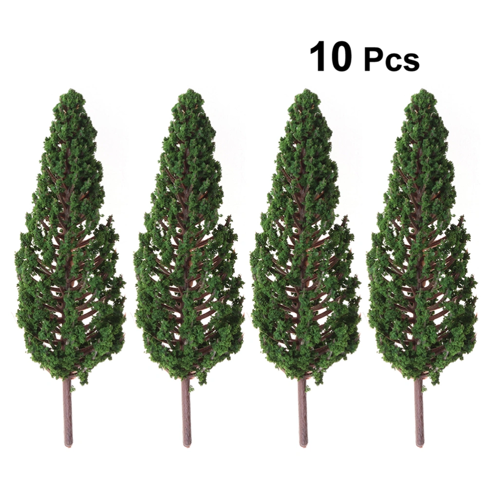 10pcs Model Trees Park Street Diorama Scenery Layout Miniature Landscape Scenery (8.5cm)