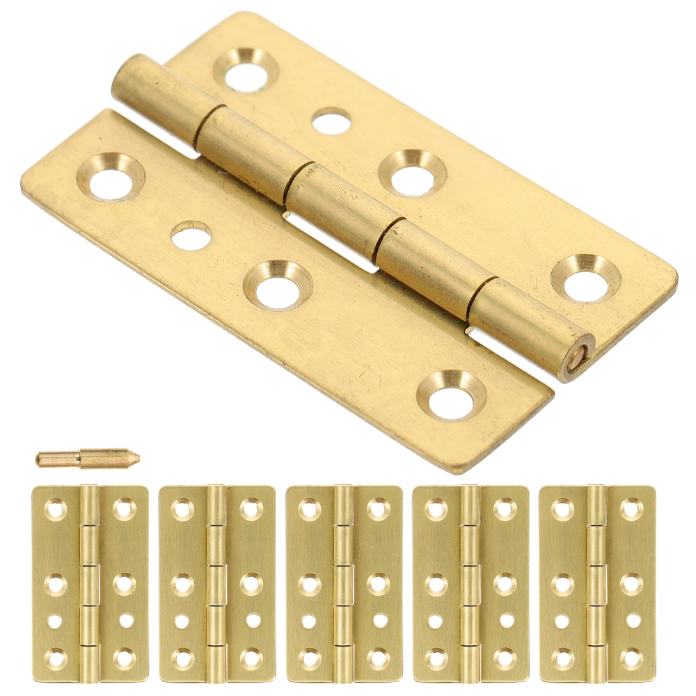 6pcs Piano Hinges Jewelry Box Hinges Copper Butt Hinge Small Hinges for Crafts ( Screws Not Included)