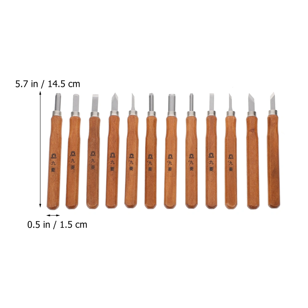 12pcs Carving Tools with Box Wood Carving Kit Woodworking Chisels Knives