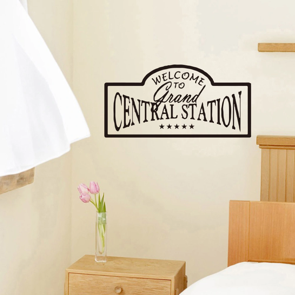 Welcome to Grand Central Station Vinyl Wall Art Inspirational Quotes Decal Sticker