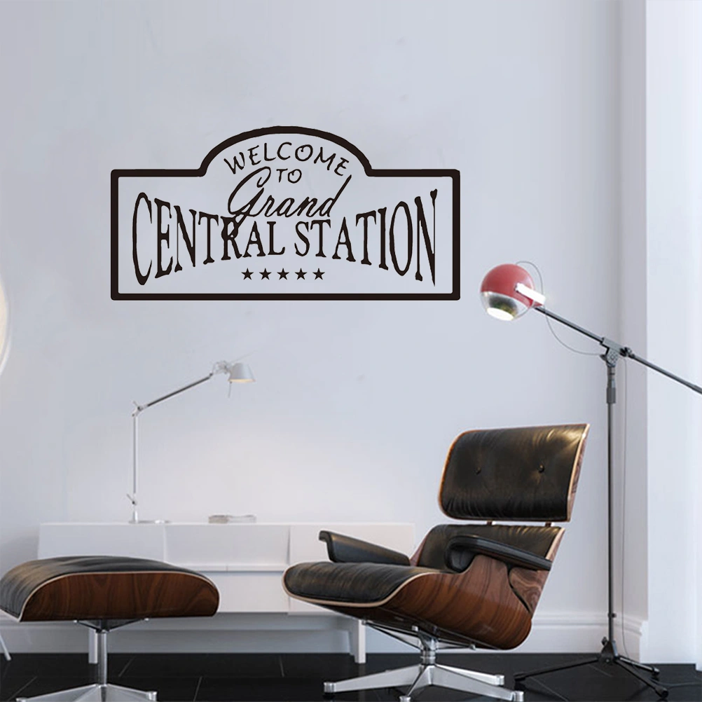 Welcome to Grand Central Station Vinyl Wall Art Inspirational Quotes Decal Sticker