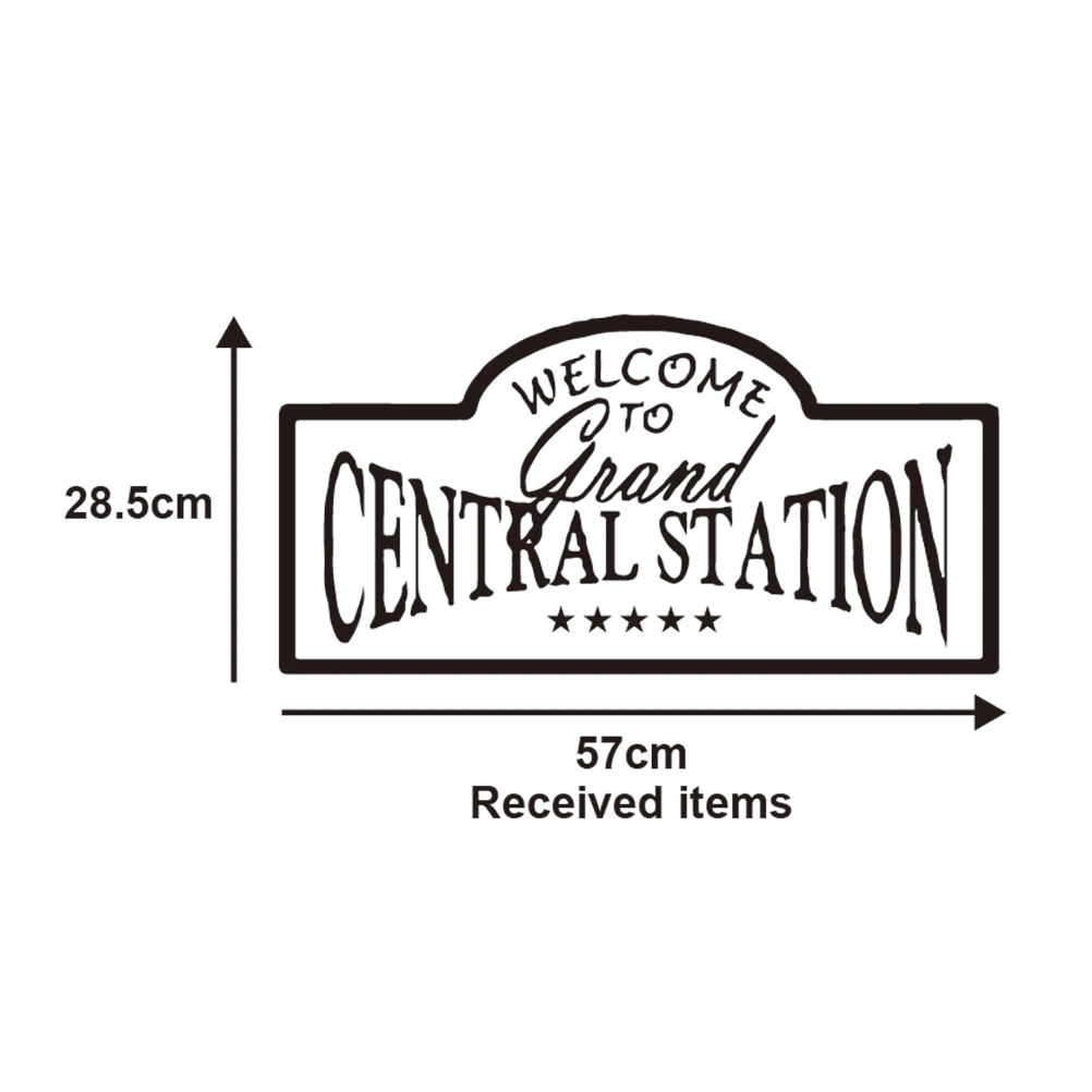 Welcome to Grand Central Station Vinyl Wall Art Inspirational Quotes Decal Sticker