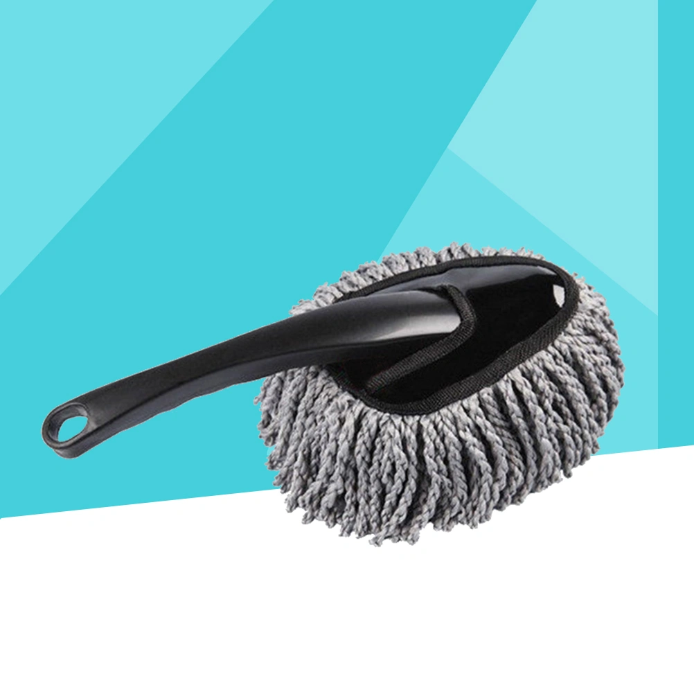 Car Wash Cleaning Brush Microfiber Dusting Tool Duster Mop Home Cleaning For Car Seat Wheel Window Cleaning(Grey)