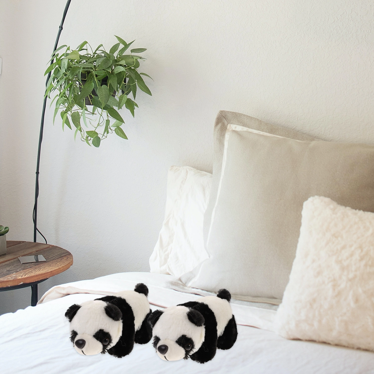 2Pcs Panda Plush Toy Adorable Panda Doll Stuffed Panda Doll Decorative Animals Toy Kids Gift