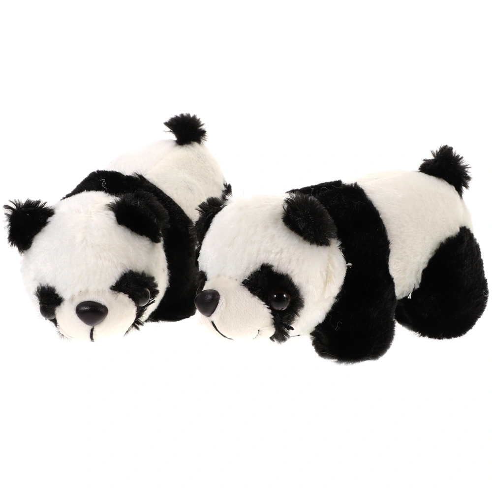 2Pcs Panda Plush Toy Adorable Panda Doll Stuffed Panda Doll Decorative Animals Toy Kids Gift