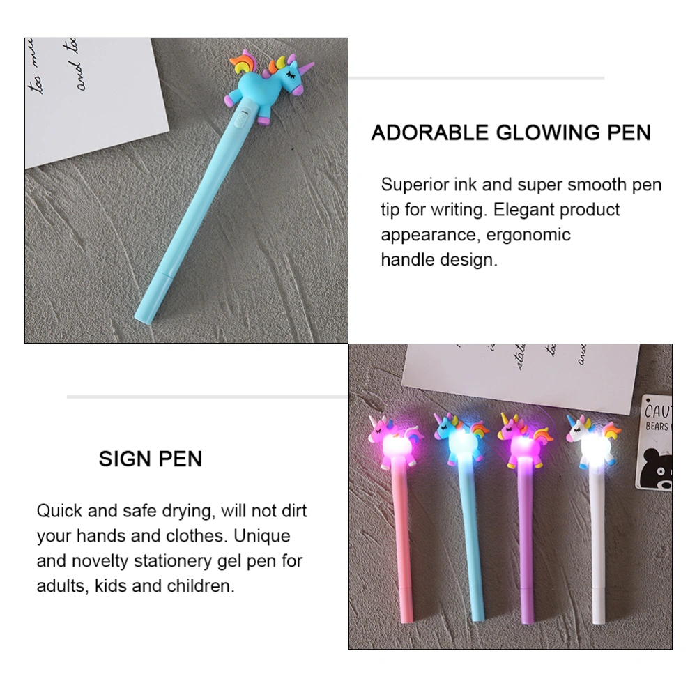 4pcs Portable Glowing Sign Pens Children Writing Pens Adorable Signature Pens