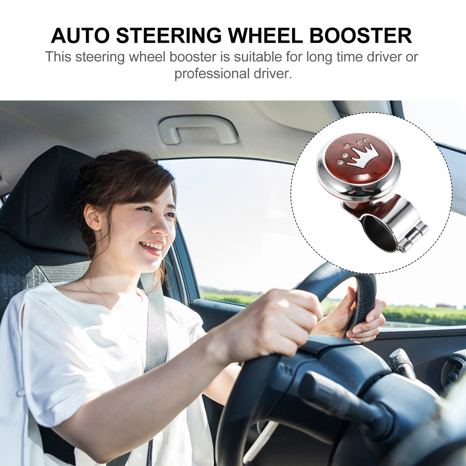 1Pc Durable Car Steering Wheel Booster Knob Useful Steering Wheel Knob