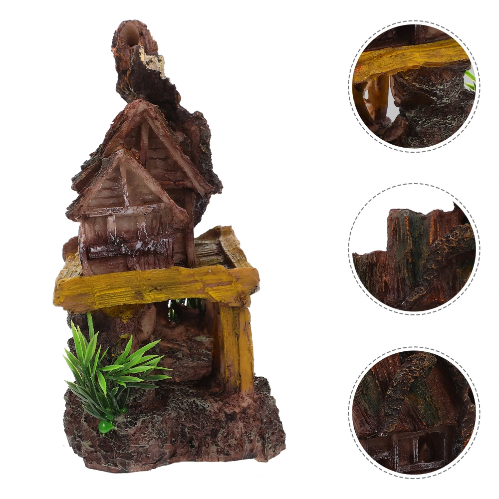 Aquarium Cottage Ornament Shrimp Decorative Shelter Fish Tank Landscape Decor