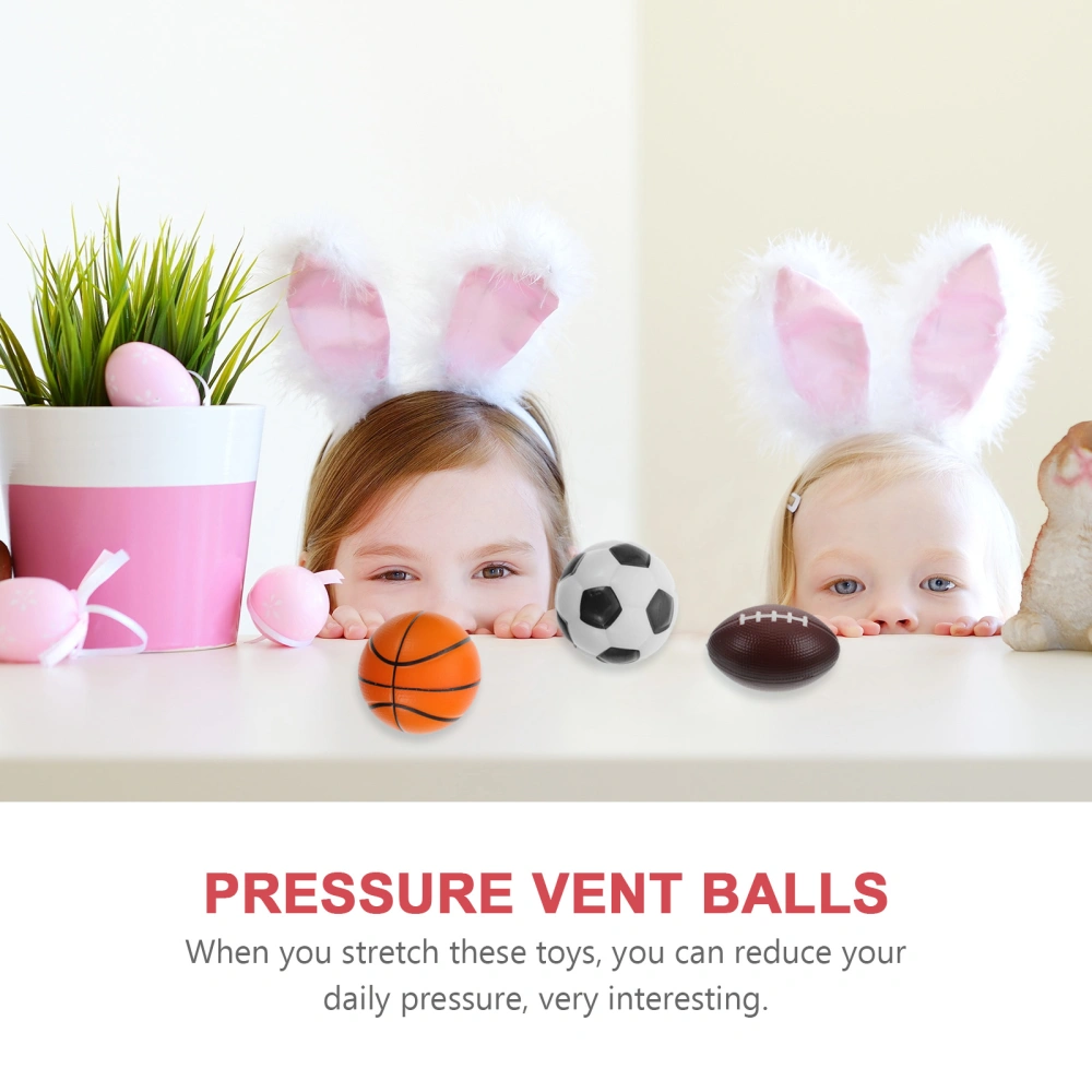 1 Set Pressure Vent Balls Interesting Squeezing Balls Basketball Shaped Vent Balls