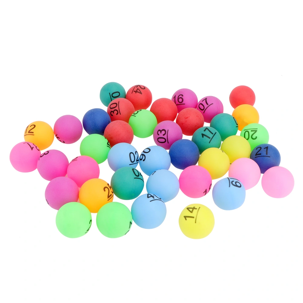 30Pcs 1 to 30 Numbered Ball Colorful Raffle Drawing Ball Party Activity Props