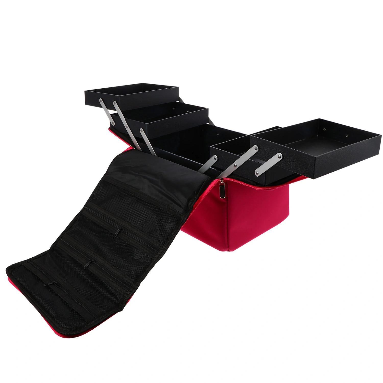 1pc Multifunctional Bag Waterproof Toolbox Beauty Makeup Storage Case (Black)