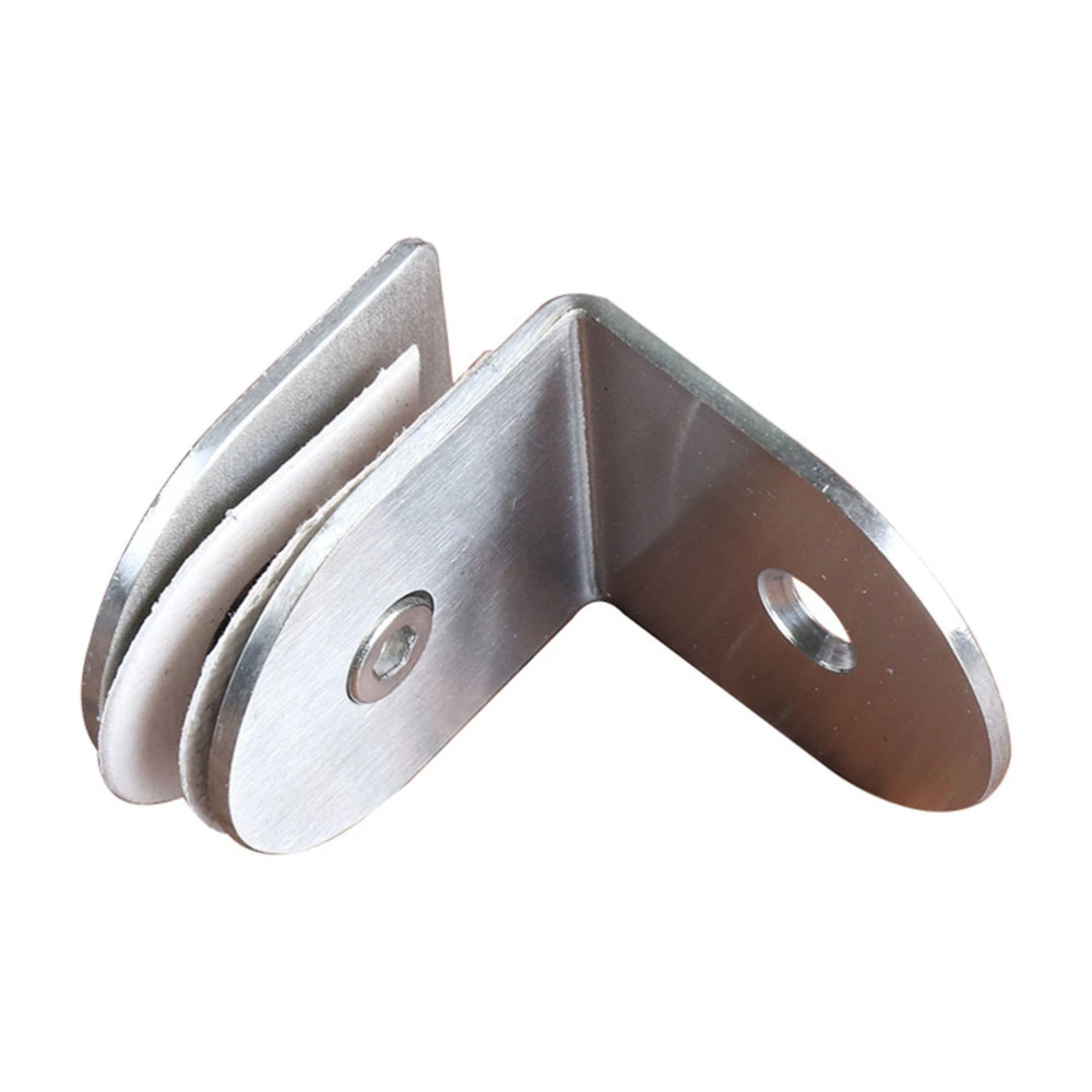 Satin-finished Stainless Steel Glass Clamp Bracket Holder for Tempered Glass Door Window Balustrade Bathroom