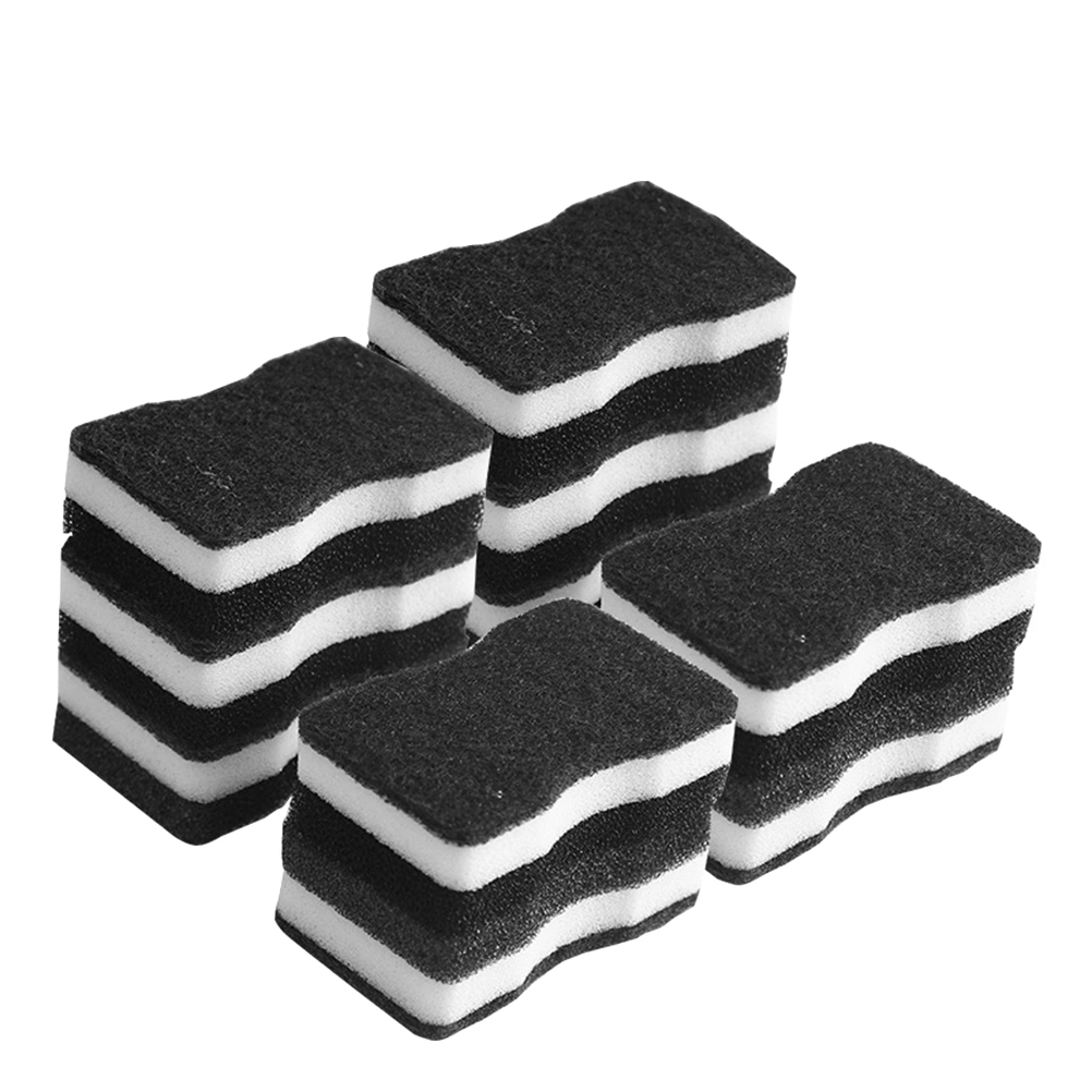 10PCS Double Side Dishwashing Sponge Kitchen Scouring Pad Sponge Scrubber Cleaning Pad (Slim Waist)