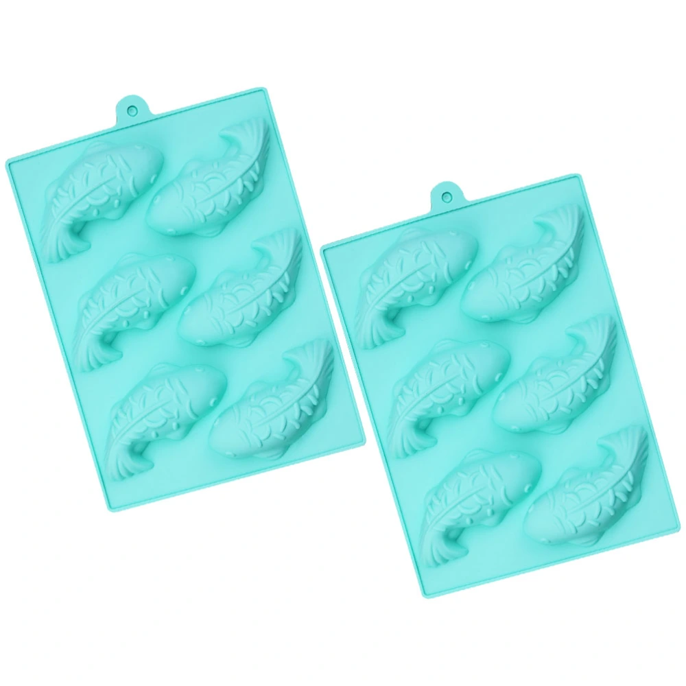 2pcs Carp Cake Molds Silicone Carp Cake Mold Cookie Cake Molds Dessert Molds