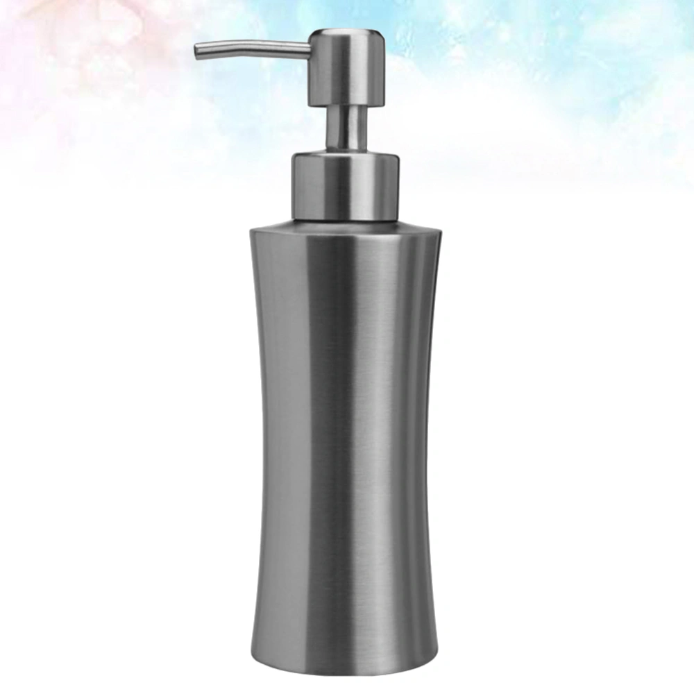 1Pc 304 Stainless Steel Lotion Bottle Soap Dispenser Hand Sanitizer Bathroom Refillable Soap Shampoo Lotion Bottle (Silver, 250ml)