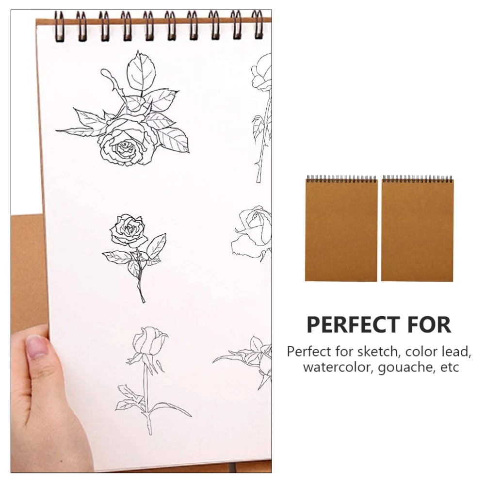 2pcs Coil Notepads Spiral A4 Notebook Diary Journal Notebooks Drawing Pad