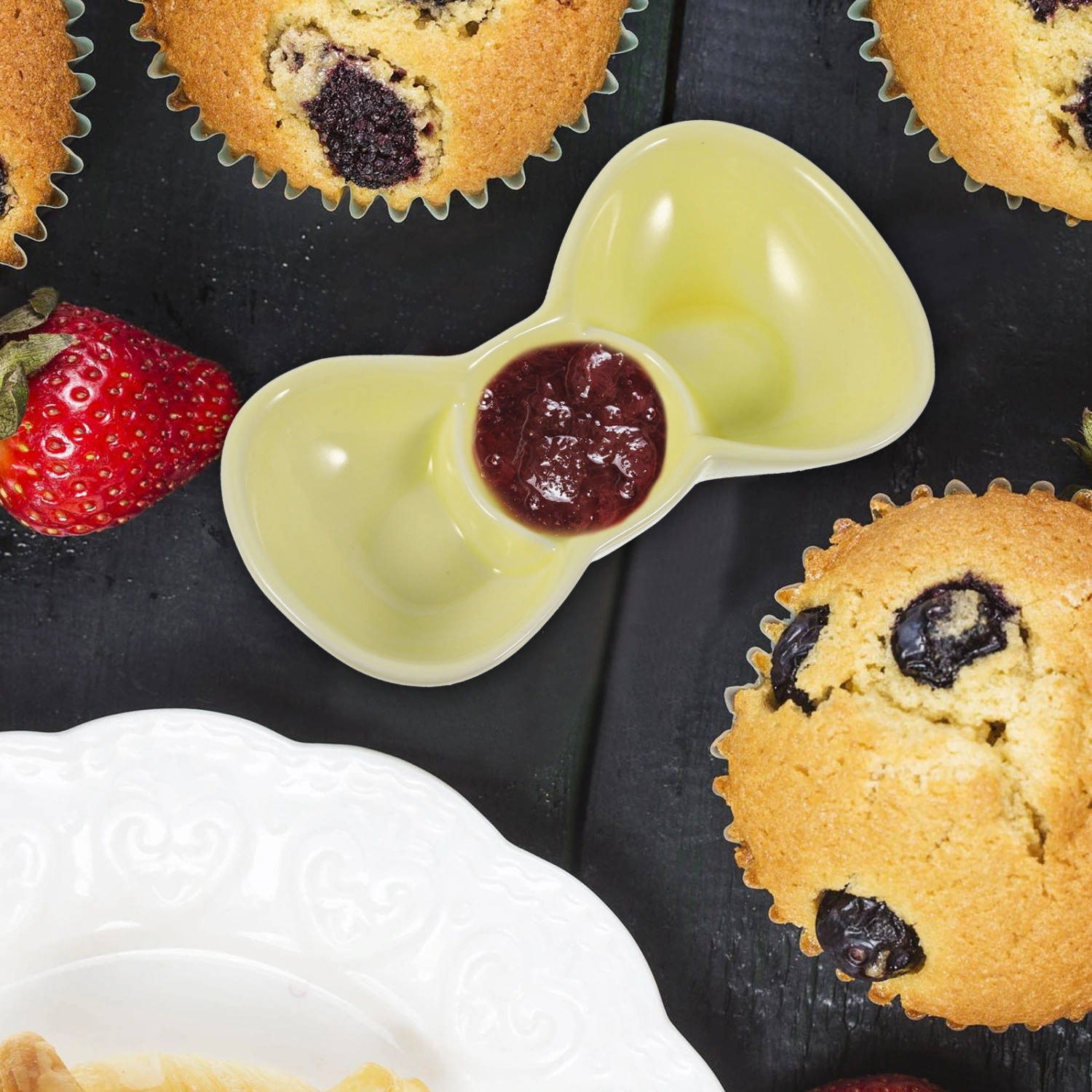 1pc Bowknot Dipping Dish Plate Dish Seasoning Dish Saucer Appetizer Plate