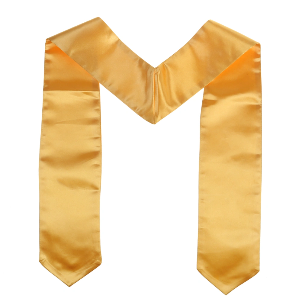 Unisex Adult Plain Graduation Stole (Golden)