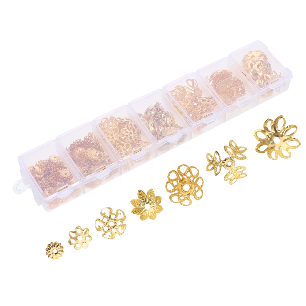 1 Box Hollow-out Flower Caps Alloy Flower Spacer Beads Caps for DIY Jewelry Making