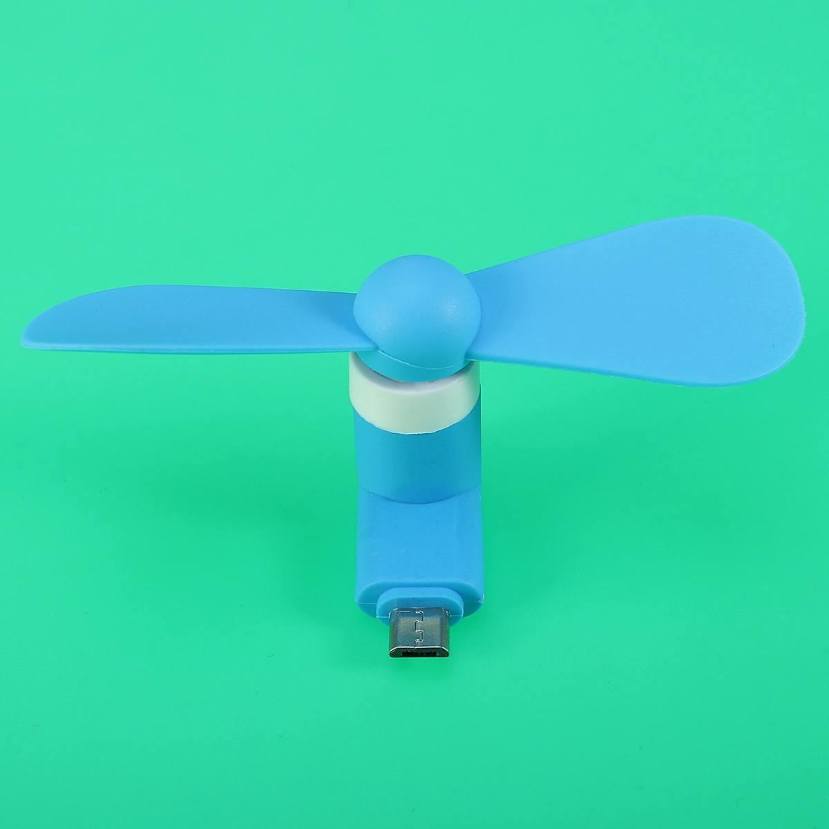 Mini USB Fan Portable Flexible Small Fan Power Bank Notebook Mobile Phone Adapter for Android Micro Interface (Blue)