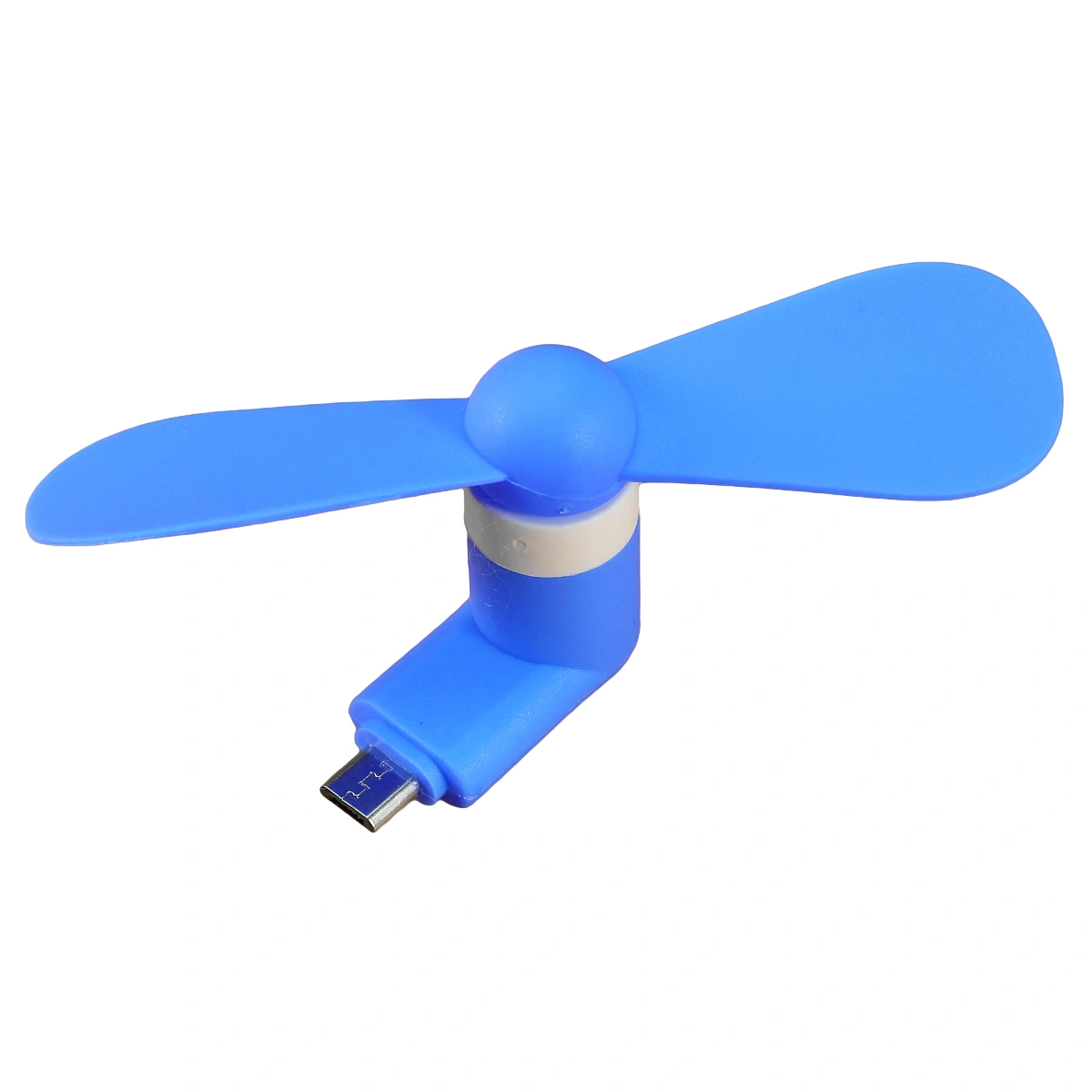 Mini USB Fan Portable Flexible Small Fan Power Bank Notebook Mobile Phone Adapter for Android Micro Interface (Blue)