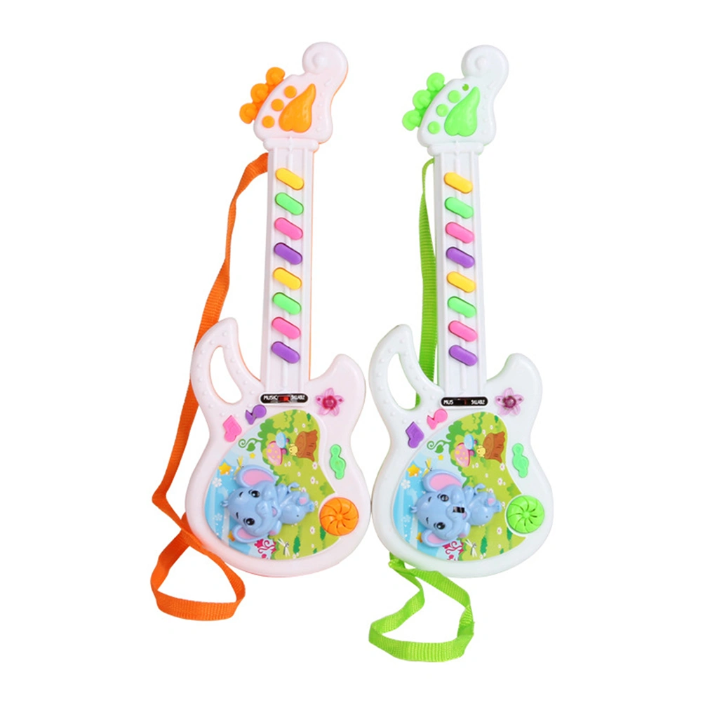 Cartoon Musical Electronic Guitar Music Instrument for Toddler Baby Children Kids Gift Early Educational Toys (Random Color and Style)