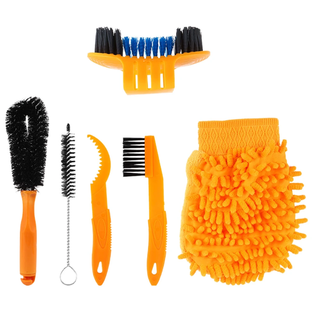 6pcs/set Bike Cleaning Brush Set Cleaning KIt for Bike Chain Tire Sprocket Wheel