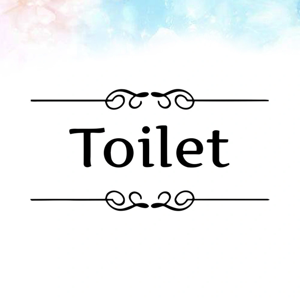 4Pcs Creative Toilet Bathroom Door Stikers DIY Decoration Toilet Wall Stickers for Mall Restaurant Coffee Restroom (ZY3115A 15x28cm)