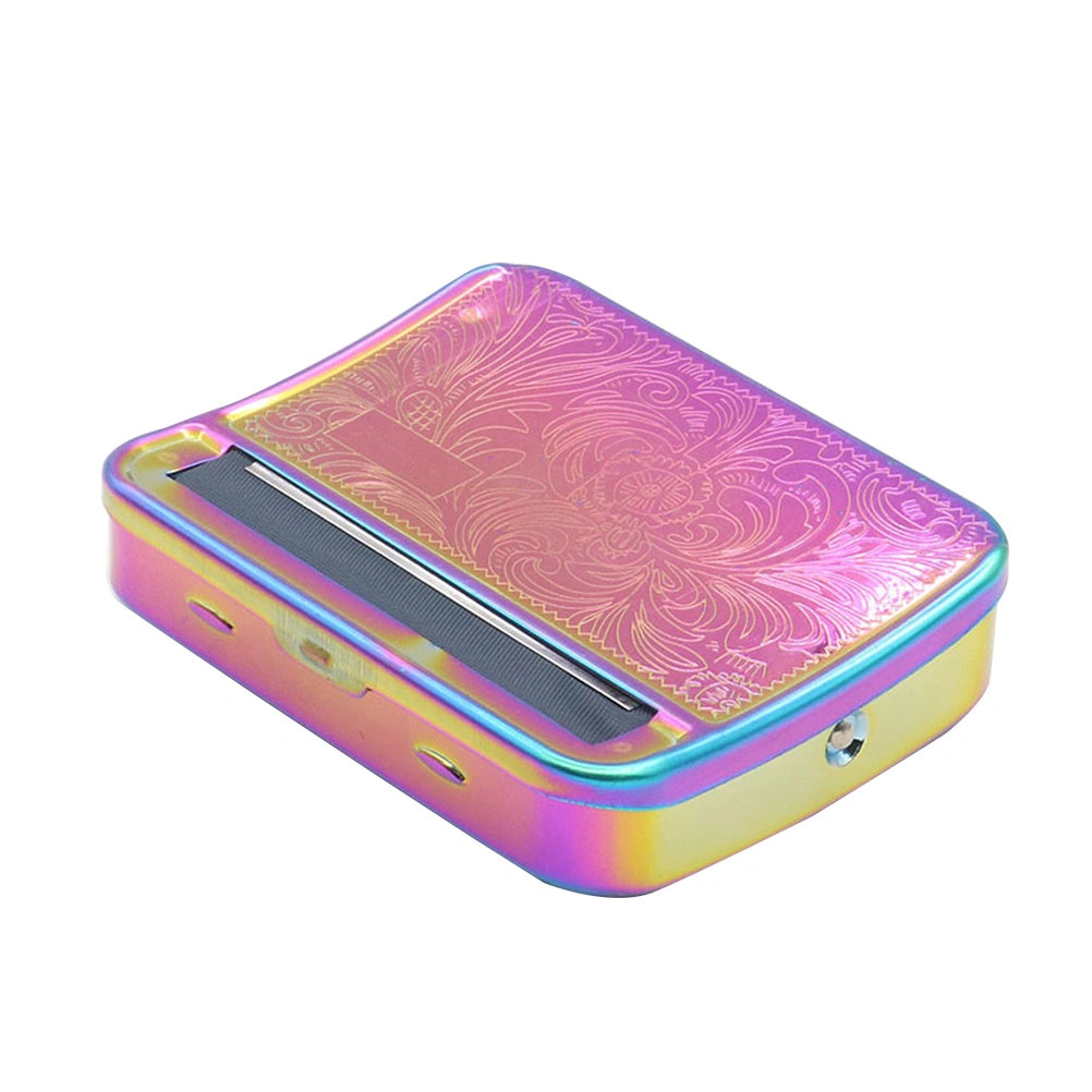 Metal Cigarette Tobacco Rolling Machine Manual Semi-automatic Adjustable Herb Roller Rolling Machine Roller Maker Mini Machine (70MM Random Pattern Colorful)