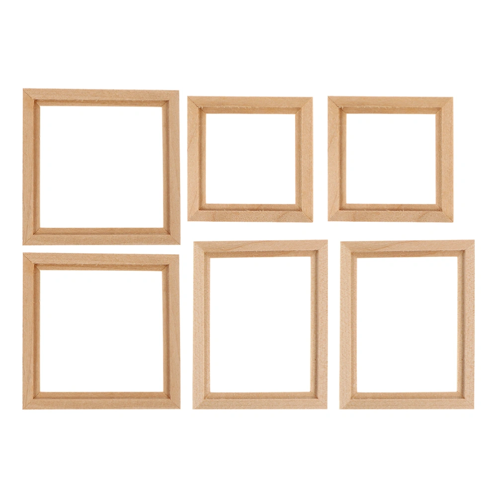 6pcs Micro Landscape Decors Mini Photo Frame Models Decorative Photo Frames