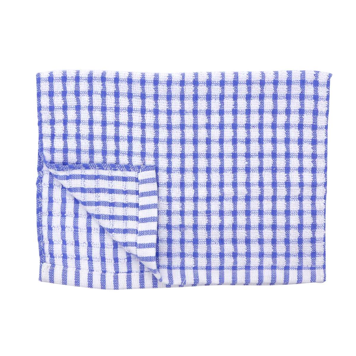 3PCS 40x27CM Premium Cotton Dish Cloth High Duty Absorbent Kitchen Towel Tea Towel - Blue