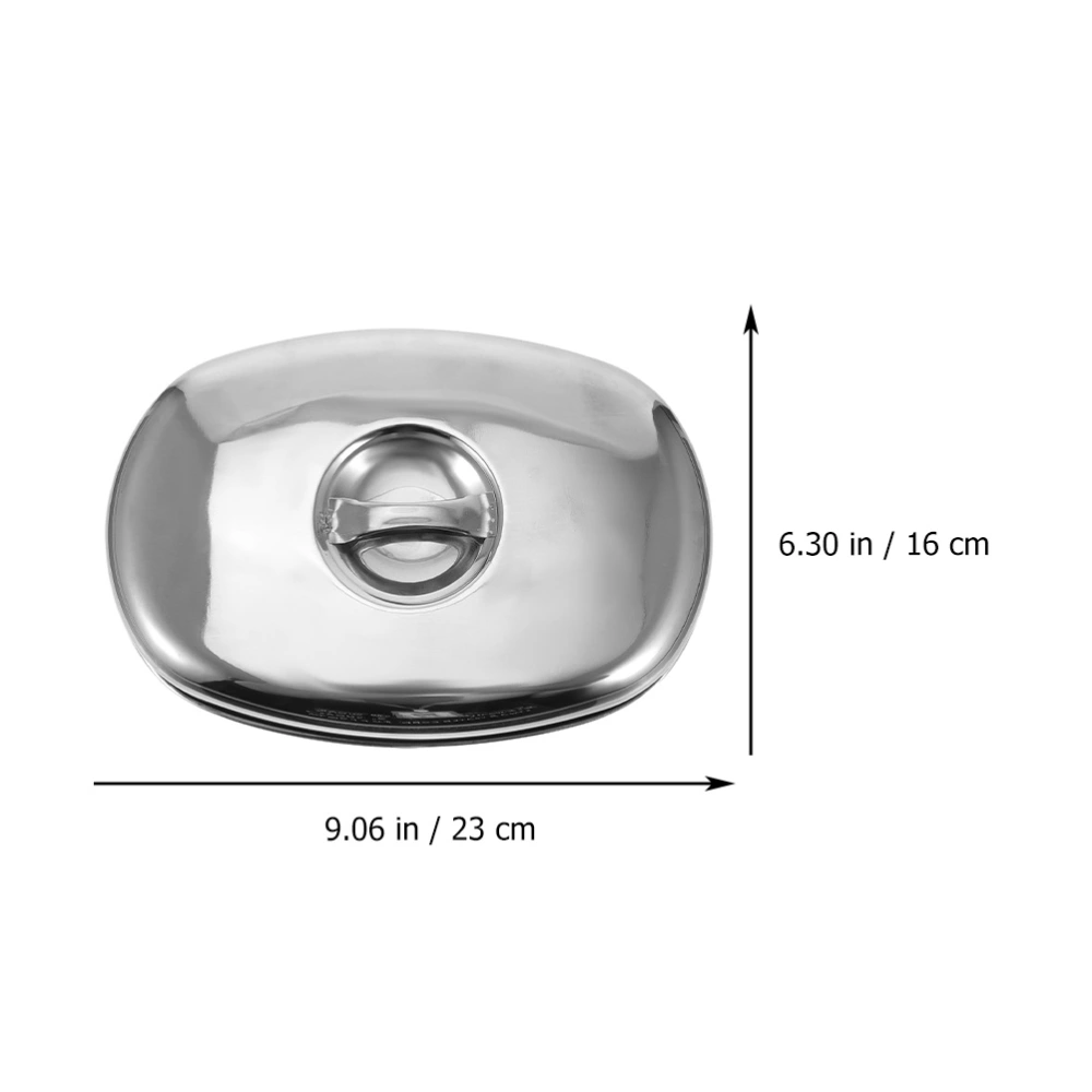 2pcs Kitchen Heat Preservation Dish Cover Dustproof Stainless Steel Food Cover