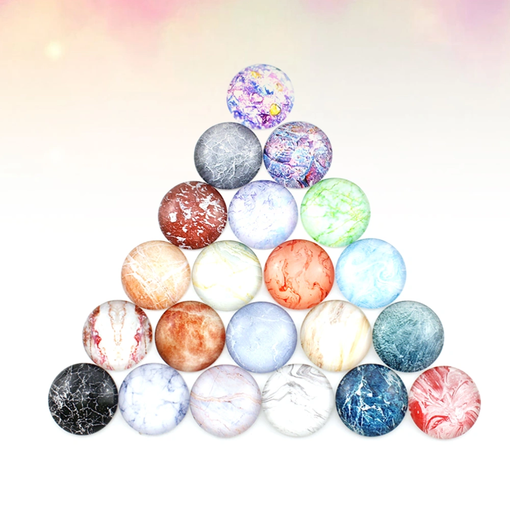 50Pcs Marble Crystal Pattern Time Glass Decals DIY Jewelry Material Decorative Glass Stickers for Earring (Mixed Color, 2.5x2.5cm)