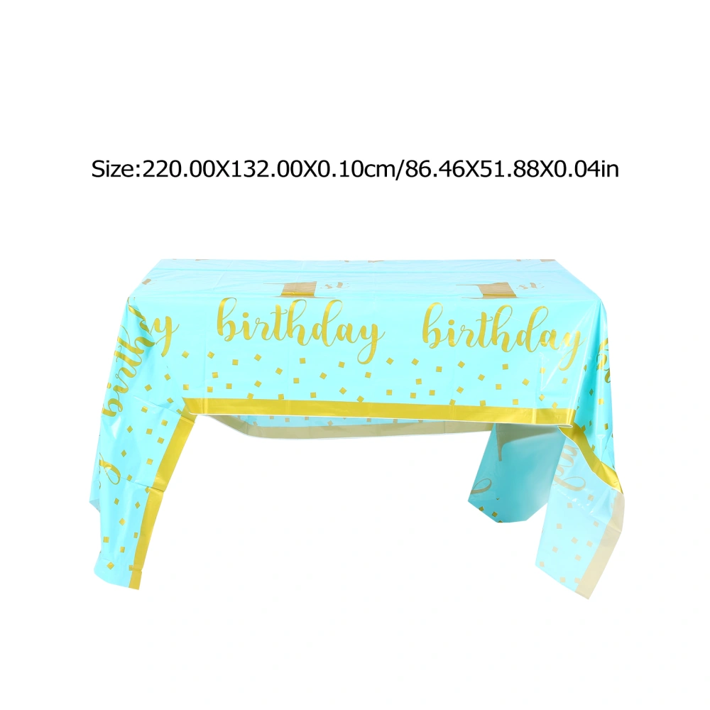 2Pcs Tablecloths Rectangle Birthday Tablecloths Party Table Cover Birthday Supplies