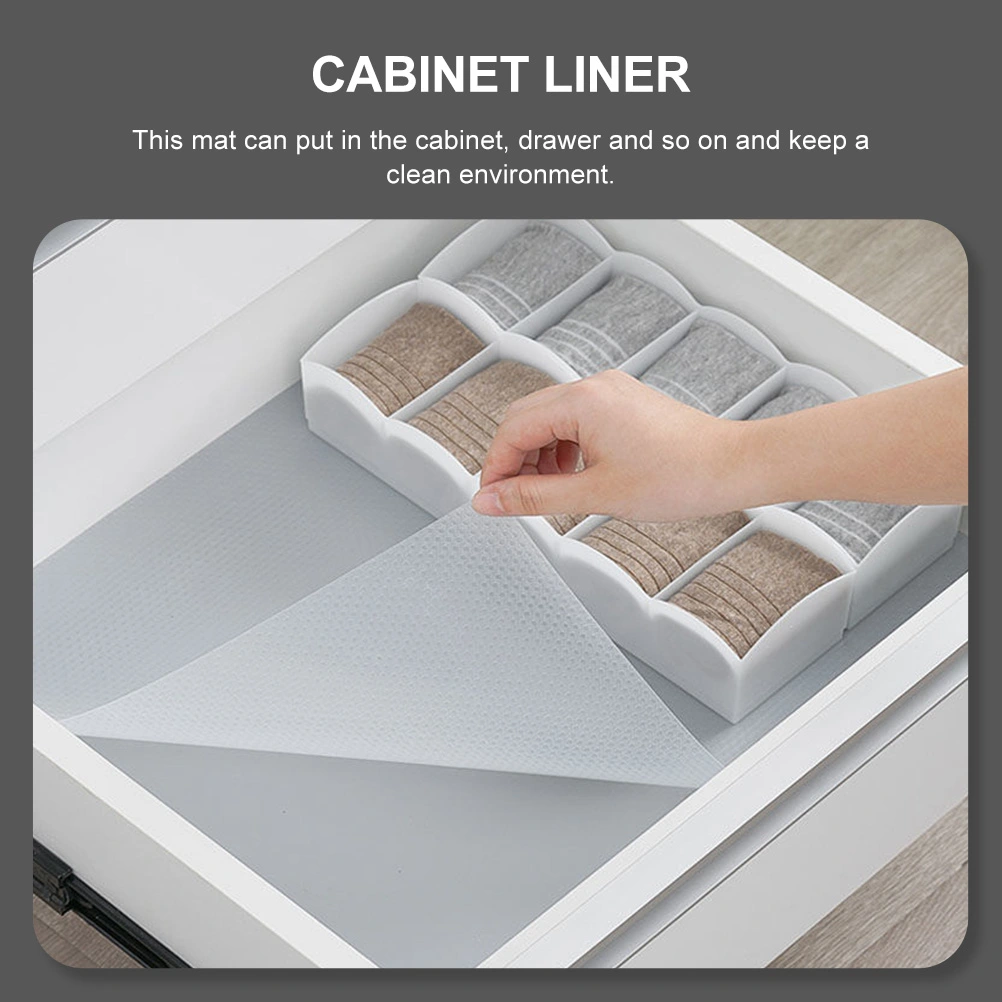 1Pc Waterproof Cabinet Liner Moistureproof Drawer Mat Shelf Liner (Grey)