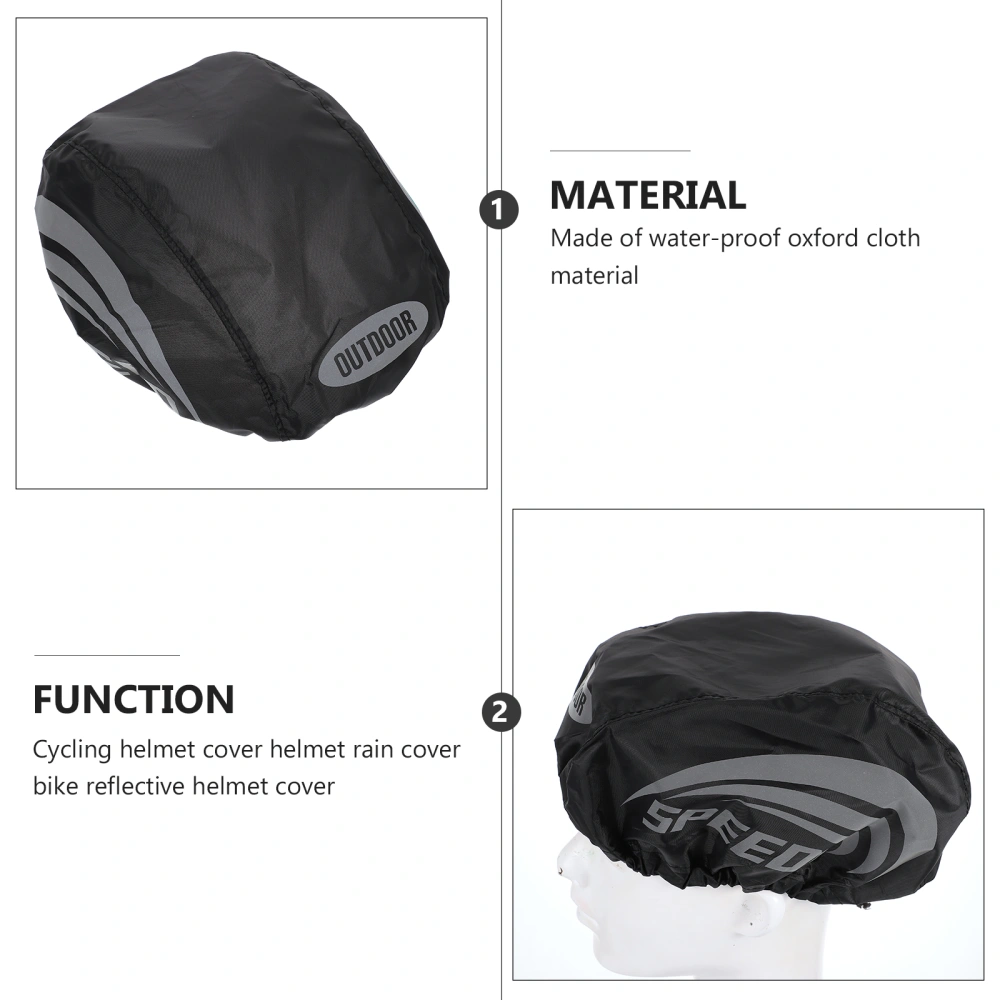 1Pc Cycling Helmet Cover with Reflective Stripe Helmet Waterproof Cover