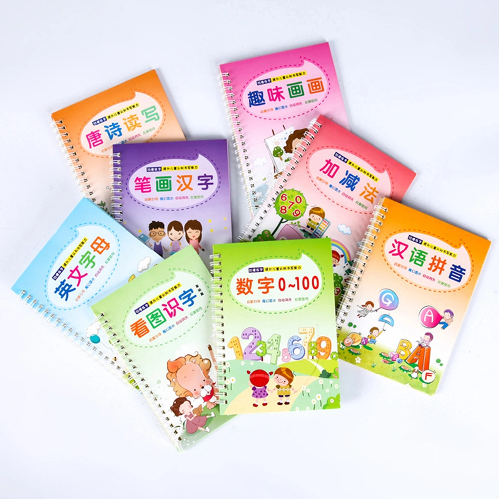 Multi-style Writing Practice Book Groove Copybook Calligraphy Practice Book Rosy (Funny Drawing)