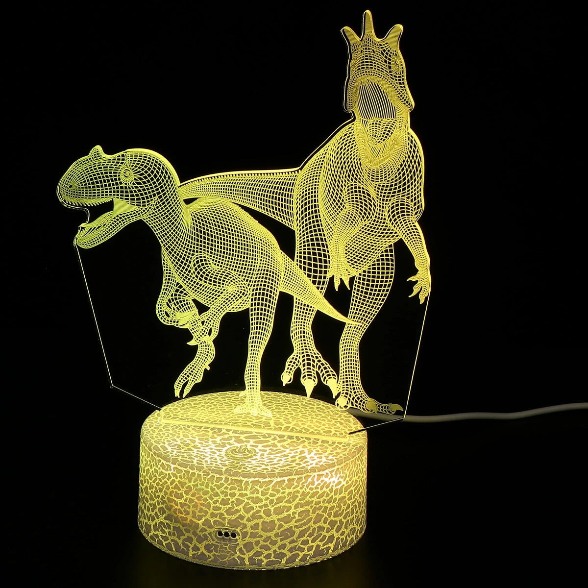 USB Powered Night Light Acrylic Board Cartoon Dinosaur LED Lamp Adjustable Sleeping Lamp Bedside Lamp