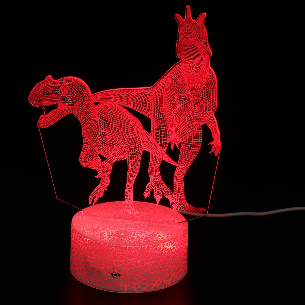USB Powered Night Light Acrylic Board Cartoon Dinosaur LED Lamp Adjustable Sleeping Lamp Bedside Lamp