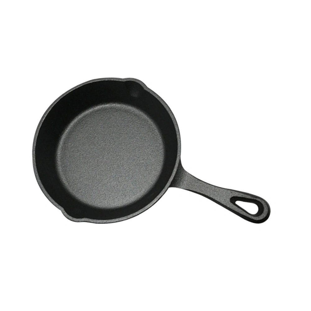 Cast Iron Frying Pan Non-stick Uncoated Saucepan Egg Pancake Cooking Pan Home Kitchen Outdoor BBQ Skillet (16cm)