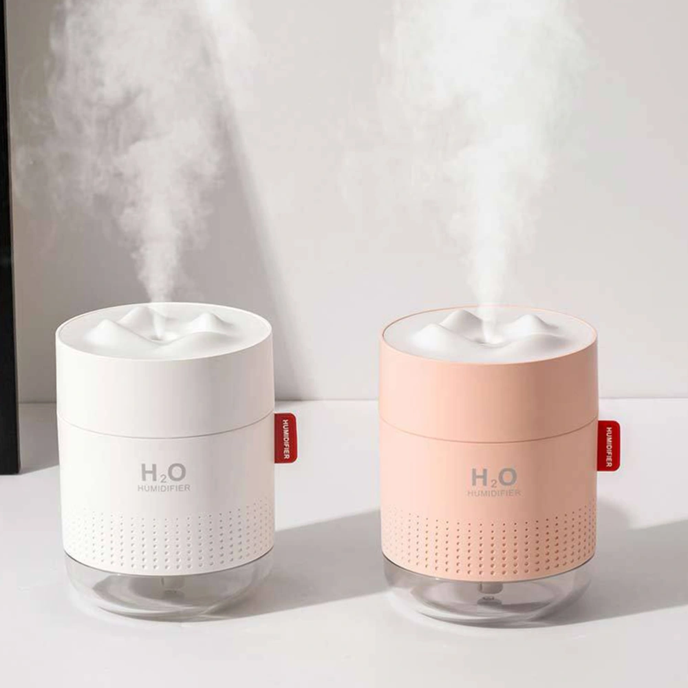 1pc 500ml Cool Mist Humidifier Snow Mountain Design Night Lamp Ultrasonic Quiet Air Humidifier Mist Diffuser (USB)