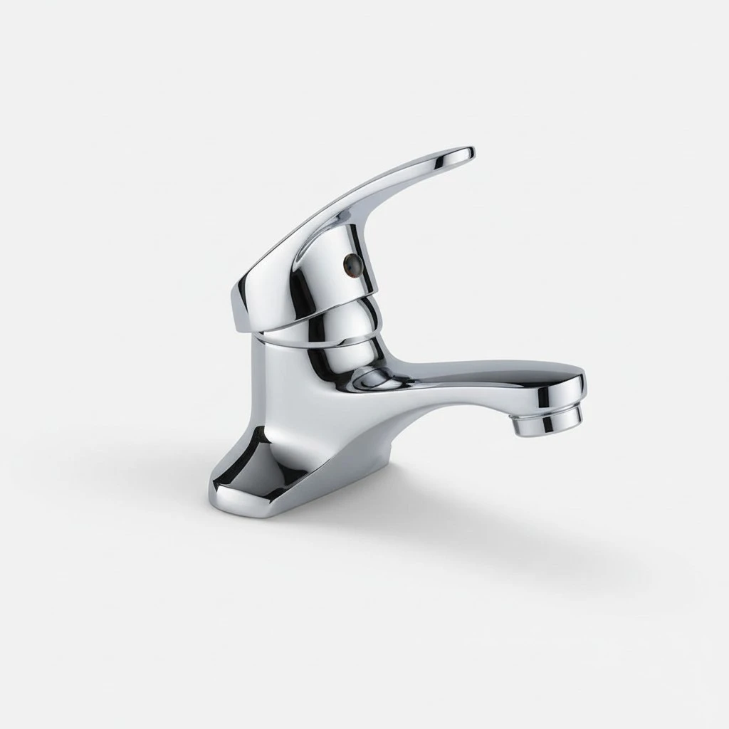 Kitchen Cold And Hot Faucet Mixing Water Handle Basin Faucet - Type H (Silver)