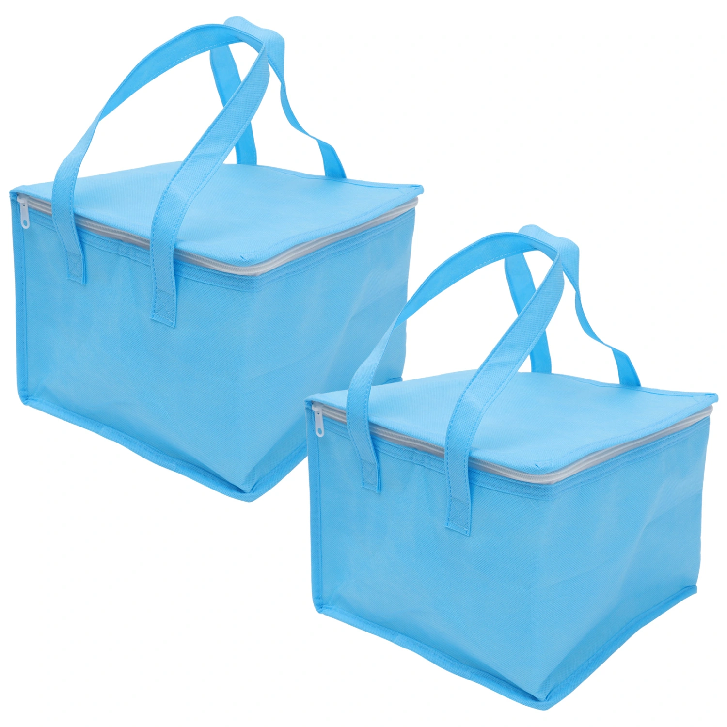 2Pcs Cake Bags Picnic Take-out Bags Thermal Zipper Storage Tote Bags (Sky-blue)