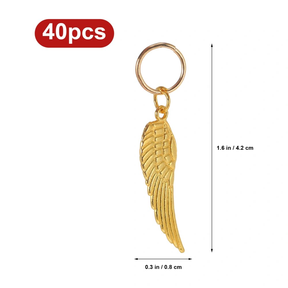 40pcs Hair Braid Pendants Alloy Hair Ring Pendant Fashion Hair Accessory