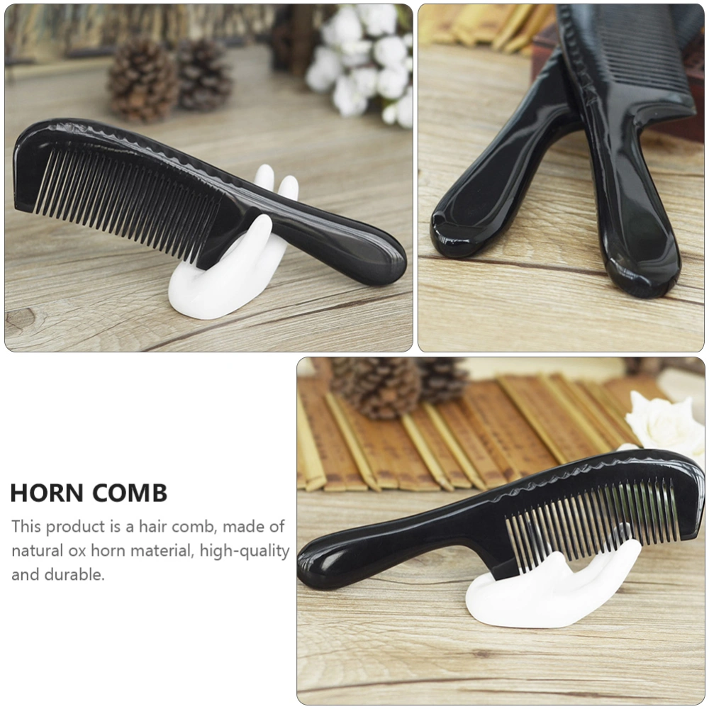 1pc Natural Ox Horn Comb Hair Straighter Comb Elegant Thicken Comb