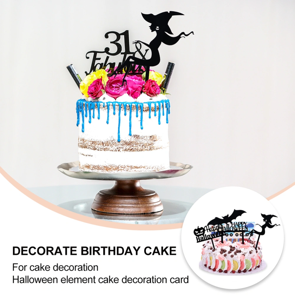 12 Pcs Creative Halloween Acrylic Cake Toppers Party Decoration Baking Tools