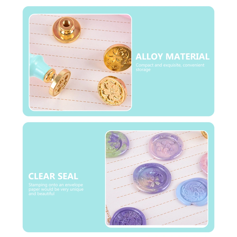 1 Set Lovely Style Wax Seals Delicate Pattern Stamps Scrapbooking DIY Decorations