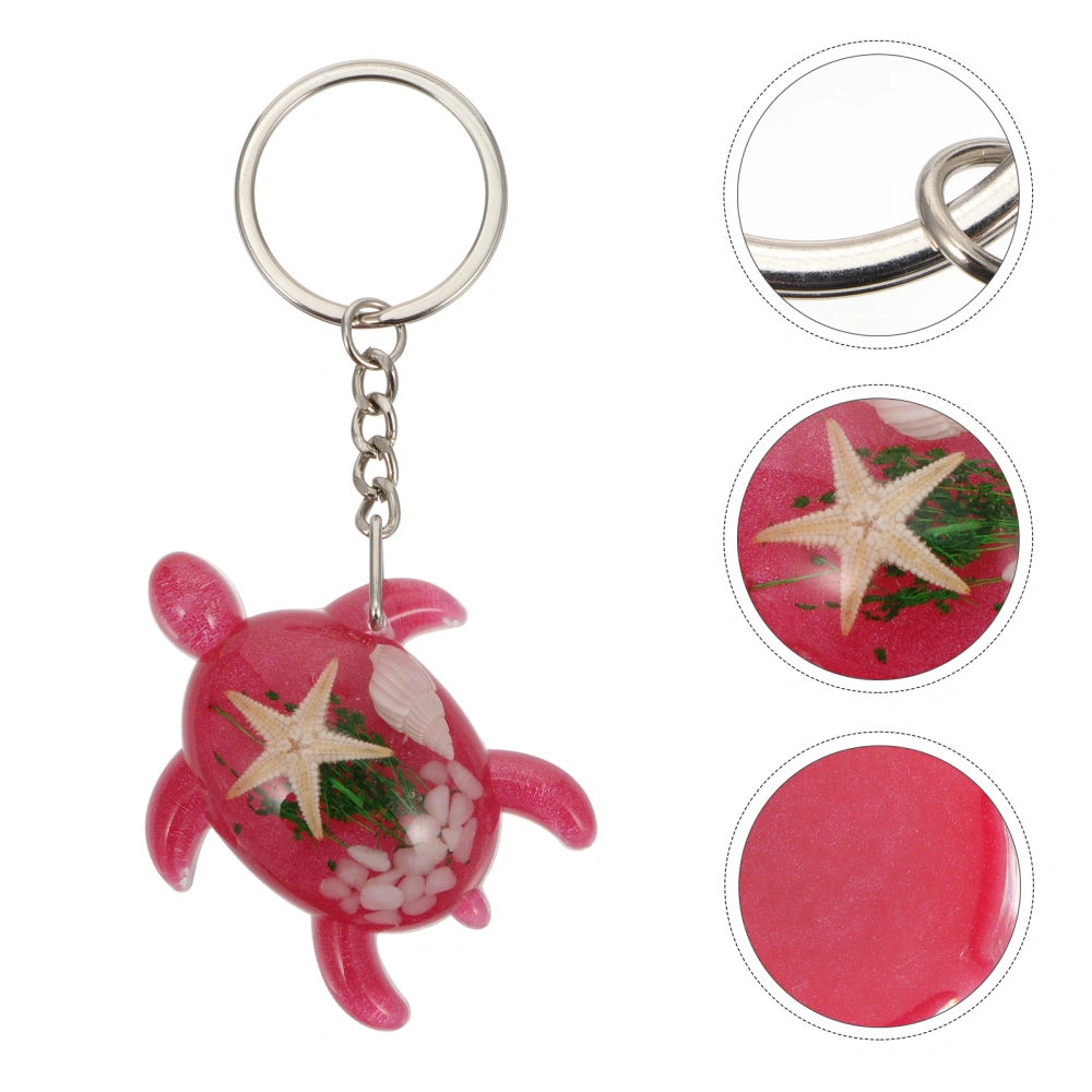 1pc Adorable Turtle Bag Keys Resin Hanging Pendant Lovely Decorative Key Chain