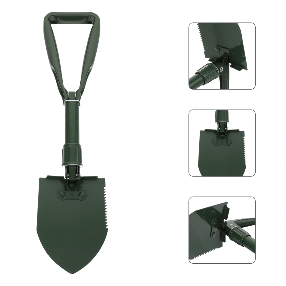 1 Set of Outdoor Folding Shovel Stainless Steel Gardening Shovel Snow Shovel